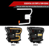 2015-2017 Ford F-150 LED Bar Projector Headlights w/ Switchback Sequential Turn Signals (Black Housing / Smoked Lens)