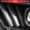 2010-2014 Ford Mustang LED Bar Projector Headlights w/ Sequential Turn Signals (Jet Black Housing/Clear Lens)