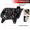 2010-2014 Ford Mustang LED Bar Projector Headlights w/ Sequential Turn Signals (Jet Black Housing/Clear Lens)