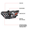2015-2017 Ford Mustang HID/Xenon Switchback Sequential LED Turn Signal Projector Headlights (Matte Black Housing/Clear Lens) 2015-2017 Ford Mustang HID/Xenon Switchback Sequential LED Turn Signal Projector Headlights (Matte Black Housing/Clear Lens)