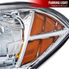 2008-2012 Chevrolet Malibu LS/LT/LTZ/Hybrid Crystal Headlights w/ Amber Reflectors (Chrome Housing/Clear Lens)