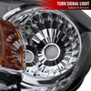 2005-2010 Chevrolet Cobalt Pontiac Pursuit/G5 Crystal Headlights w/ Amber Reflector (Chrome Housing/Clear Lens)