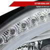 2008-2011 Mercedes Benz W204 C Class Projector Headlights w/ LED Light Bar & LED Turn Signal Lights (Chrome Housing/Clear Lens)