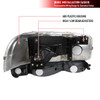 1999-2007 GMC Sierra/Yukon/Yukon XL Factory Style Crystal Headlights w/ Amber Reflector & Bumper Lights (Matte Black Housing/Clear Lens)