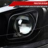2008-2011 Mercedes Benz W204 C Class Projector Headlights w/ LED Light Bar & LED Turn Signal Lights (Matte Black Housing/Clear Lens)