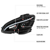 2008-2011 Mercedes Benz W204 C Class Projector Headlights w/ LED Light Bar & LED Turn Signal Lights (Matte Black Housing/Clear Lens)