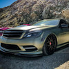 2008-2011 Mercedes Benz W204 C Class Projector Headlights w/ LED Light Bar & LED Turn Signal Lights (Matte Black Housing/Clear Lens)