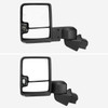 2019-2025 Chevrolet Silverado 1500 Power Adjustable, Heated, & Manual Extendable Chrome Towing Mirrors w/ Clear Lens LED Turn Signal & Clearance Lights