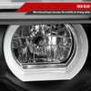 1995-2001 BMW E38 7 Series LED Bar Dual Halo Projector Headlights (Matte Black Housing/Clear Lens)