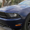 2010-2014 Ford Mustang Sequential LED Bar Projector Headlights w/ Sequential Turn Signal Lights (Matte Black Housing/Clear Lens)