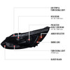 2012-2014 Ford Focus Projector Headlights w/ LED Light Strip & LED Turn Signal Lights (Chrome Housing/Smoked Lens)