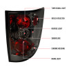2005-2010 Honda Ridgeline Tail Lights (Chrome Housing/Smoked Lens)