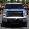2009-2014 Ford F-150 Glossy Black ABS Rivet Style Grille w/ Stainless Steel Mesh