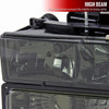 1994-1998 Chevrolet Silverado/Tahoe/Suburban/C10 Factory Style Headlights w/ Bumper & Corner Lights (Chrome Housing/Smoked Lens)