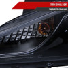 2011-2014 Hyundai Sonata Projector Headlights w/ SMD LED Light Strip (Glossy Black Housing/Smoked Lens)
