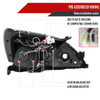2003-2007 Honda Accord Dual Halo Projector Headlights (Matte Black Housing/Clear Lens)