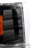 1994-1998 GMC C/K Sierra/Yukon/Suburban Corner Lights w/ Amber Reflectors (Matte Black Housing/Clear Lens)
