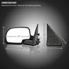 1999-2002 Chevrolet Silverado/Tahoe/Suburban GMC Sierra/Yukon Black Manual Adjustable Side Mirror - Driver Side Only