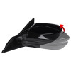 2016-2018 Honda Civic Glossy Black 7-Pin Power Adjustable & Heated Side Mirror w/ LED Turn Signal Light - Driver Side Only