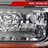 2008-2010 Ford F-250/F-350/F-450 Super Duty Factory Style Headlights w/ Amber Reflectors (Chrome Housing/Clear Lens)