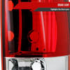 2000-2006 Chevrolet Suburban/Tahoe GMC Yukon/Yukon XL Tail Lights (Chrome Housing/Red Clear Lens)