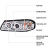 2000-2005 Chevrolet Impala Dual Halo Projector Headlights (Chrome Housing/Clear Lens)