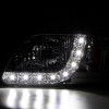 1997-2004 Ford F-150/Expedition Factory Style Crystal Headlights w/ SMD LED Light Strip (Chrome Housing/Clear Lens)