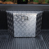 Universal 15~28" Heavy Duty Silver Aluminum Truck Trailer Tongue Tool Box w/ Lock & Keys