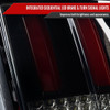 1999-2004 Ford Mustang Red Marker Sequential LED Tail Lights (Glossy Black Housing/Smoked Lens)