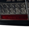 1999-2004 Ford Mustang Red Marker Sequential LED Tail Lights (Glossy Black Housing/Smoked Lens)
