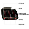 1999-2004 Ford Mustang Red Marker Sequential LED Tail Lights (Glossy Black Housing/Smoked Lens)