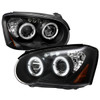 2004-2005 Subaru Impreza WRX/STI Outback Dual Halo Projector Headlights (Matte Black Housing/Clear Lens)