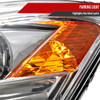 2006-2009 Toyota Prius Factory Style Headlights with Amber Reflector (Chrome Housing/Clear Lens)