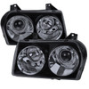 2005-2010 Chrysler 300 Base/LX/Touring Projector Headlights (Glossy Black Housing/Smoked Lens)