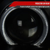 2002-2006 Cadillac Escalade Dual Halo Projector Headlights w/ SMD LED Light Strip (Black Housing/Smoked Lens)