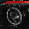 2002-2006 Cadillac Escalade Dual Halo Projector Headlights w/ SMD LED Light Strip (Black Housing/Smoked Lens)