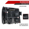 2002-2006 Cadillac Escalade Dual Halo Projector Headlights w/ SMD LED Light Strip (Black Housing/Smoked Lens)
