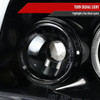 2005-2010 Dodge Charger Dual Halo Projector Headlights (Jet Black Housing/Clear Lens)