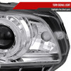 2010-2014 Ford Mustang Dual Halo Projector Headlights (Chrome Housing/Clear Lens)