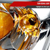 2004-2007 Chevrolet Malibu Factory Style Headlights w/ Amber Reflectors (Chrome Housing/Clear Lens)