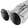 Universal DTM Style 2.5" Inlet/3" Outlet Stainless Steel Exhaust Muffler w/ Dual Tips