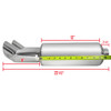 Universal DTM Style 2.5" Inlet/3" Outlet Stainless Steel Exhaust Muffler w/ Dual Tips