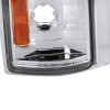 1994-1998 GMC C10 Sierra/Yukon/Suburban Corner Lights w/ Amber Reflectors (Chrome Housing/Clear Lens)
