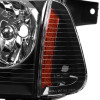 2006-2010 Dodge Charger Factory Style Headlights w/ Corner Lights (Matte Black Housing/Clear Lens)