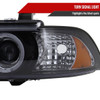 1996-2003 BMW E39 5 Series Dual Halo Projector Headlights (Glossy Black Housing/Smoked Lens)