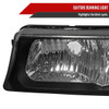 2002-2007 Chevrolet Silverado/Avalanche Bumper Lights (Matte Black Housing/Clear Lens)