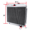 1955-1957 Chevrolet Bel Air/Nomad/Del Ray/150/210 V8 MT Aluminum 3-Row Performance Radiator