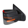 2007-2014 Ford F-150 Black Power Adjustable & Heated Side Mirror w/ LED Amber Turn Signal & Puddle Light - Passenger Side Only