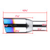 Universal 2.5" Inlet/3.875" Outlet Chrome Stainless Steel Angled Burnt Blue Exhaust Tips - 2PC