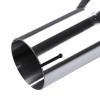 Universal 2.5" Inlet/3.875" Outlet Chrome Stainless Steel Angled Burnt Blue Exhaust Tips - 2PC